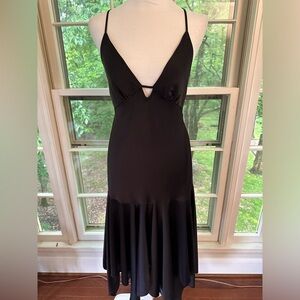 Silky black dress